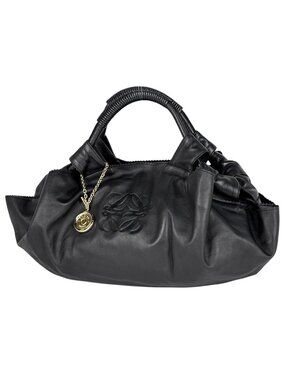 Loewe Nappa Aire Handbag Anagram Leather Black